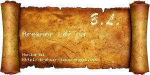 Brekner Léna névjegykártya